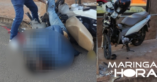 Motociclista bate moto em poste e fica gravemente ferido em Sarandi