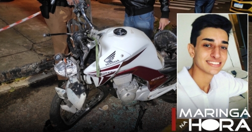 Jovem de 18 anos morre após bater moto em carro estacionado em Maringá