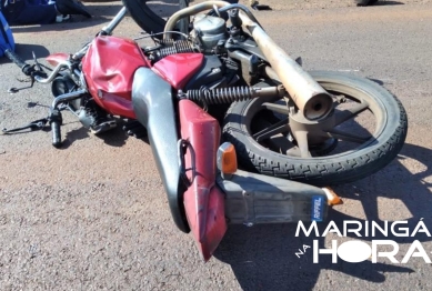 foto de Motociclista sofre traumatismo craniano após sofrer acidente e é encaminhado para hospital de Maringá