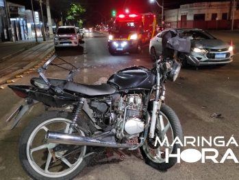 foto de Motoboy fica ferido após bater de frente com carro em Maringá