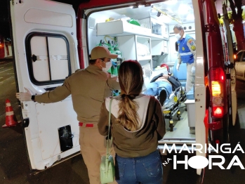 foto de Motoboy fica ferido após bater de frente com carro em Maringá