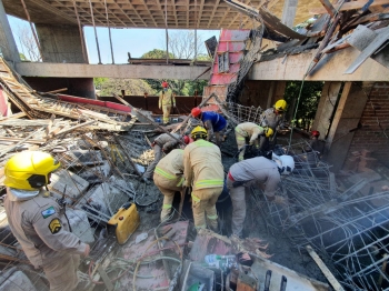 foto de Desabamento em obra na UEM deixa cinco pessoas feridas em Maringá 