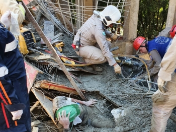 foto de Desabamento em obra na UEM deixa cinco pessoas feridas em Maringá 