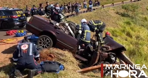 Durante perseguição motorista com carro abarrotado de maconha se envolve em grave acidente