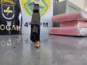 foto de Homem é preso por tráfico em Maringá com grande quantidade de drogas e arma