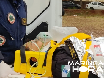 foto de Viatura da Polícia Rodoviária bate de frente com carro forte e Policial Militar é encaminhado a hospital de Sarandi em estado grave