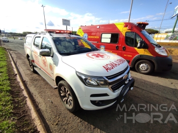 foto de Homem sofre ferimentos graves após bater moto contra mureta de concreto em Maringá