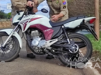 foto de Homem sofre ferimentos graves após bater moto contra mureta de concreto em Maringá