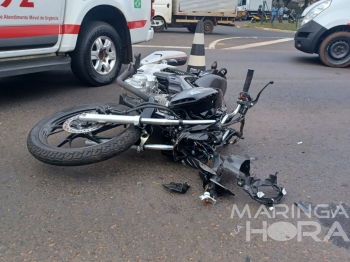 foto de Jovem sofre traumatismo craniano e é socorrido em estado gravíssimo após bater moto na lateral de caminhão na BR-376