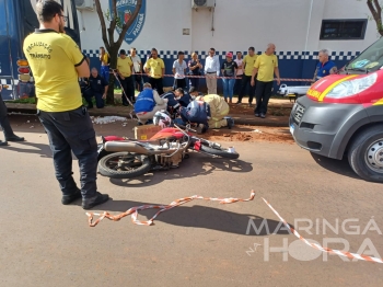 foto de Motociclista fica em estado gravíssimo após sofrer acidente violento em Maringá