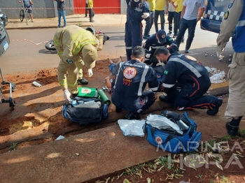 foto de Motociclista fica em estado gravíssimo após sofrer acidente violento em Maringá