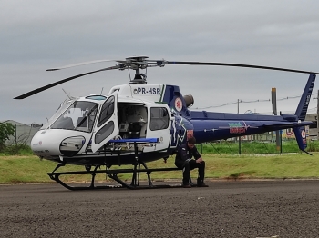 foto de Homem cai no meio da mata e sofre ferimento grave no pescoço e precisa ser resgatado pela equipe Aérea do Samu de Maringá