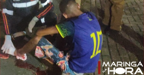 Rapaz leva tiro na Praça da Catedral de Maringá e autor acaba preso com arma de fogo