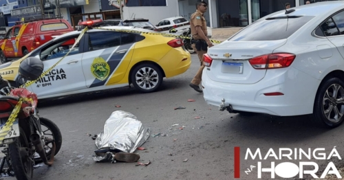 Colisão entre carro e moto mata motociclista em Maringá 