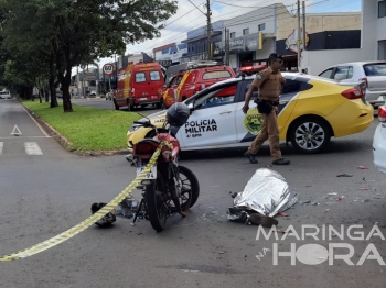 foto de Colisão entre carro e moto mata motociclista em Maringá 