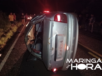 foto de Motorista morre após capotar carro na região de Maringá