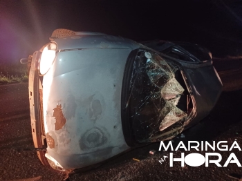 foto de Motorista morre após capotar carro na região de Maringá