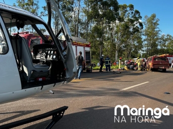 foto de Colisão frontal entre caminhoneta e carreta mata trabalhador na PR-323