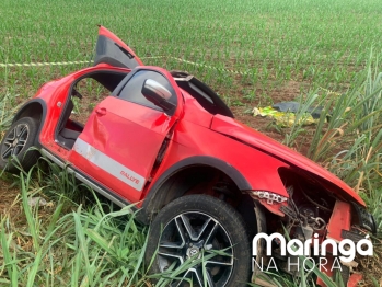 foto de Duas pessoas morrem após carro cair em ribanceira e capotar em rodovia na região