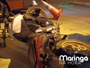 foto de Motociclista voa por cima de carro após colisão violenta em avenida de Iguatemi