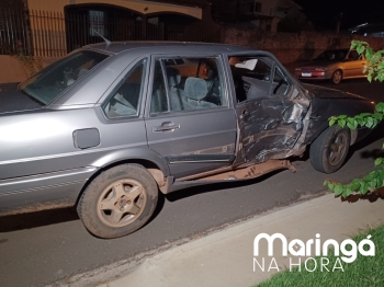 foto de Motociclista voa por cima de carro após colisão violenta em avenida de Iguatemi