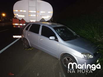 foto de Motorista morre após ser prensado entre carro e carreta no Contorno Norte de Maringá