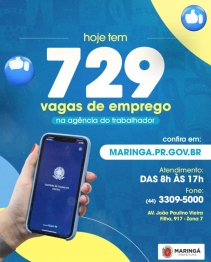 foto de Maringá começa a semana com mais de 700 oportunidades de emprego