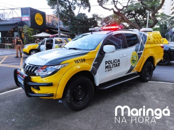 foto de Jovem de 19 anos acaba presa após fugir da polícia com carro furtado e se envolver em colisão com viatura no centro de Maringá