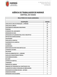 foto de Nesta semana, Maringá tem 630 vagas de empregos disponíveis na Agência do Trabalhador