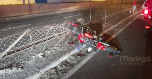 Duas pessoas ficam feridas em acidente na Avenida Colombo durante a madrugada