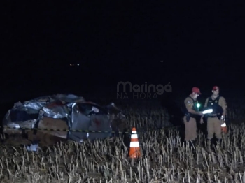 foto de Jovem morre após carro capotar na PR-317 e parar na zona rural