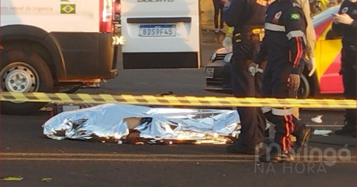 Batida violenta entre moto e caminhão deixa homem morto em rodovia