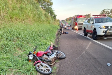 foto de Acidente grave na BR-376 no início da noite mobiliza Corpo de Bombeiros e Samu