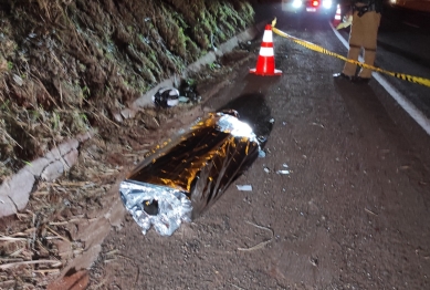 foto de Triste: tatuador morre ao bater moto e cair de barranco dentro do Contorno Norte em Maringá