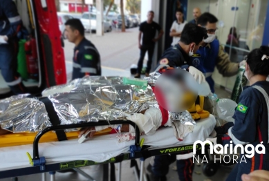 foto de Homem cai com moto de alta cilindrada e fica em estado gravíssimo em Maringá