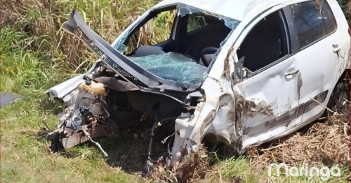 Homem fica gravemente ferido após sofrer acidente com carro