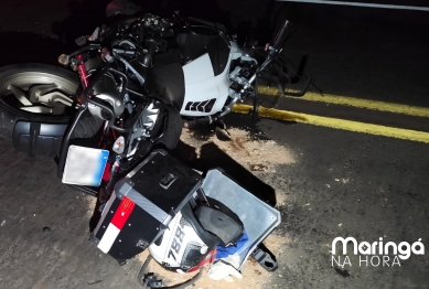 foto de Homem ocupando moto com placa de Maringá morre em acidente 