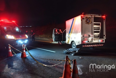 foto de Homem ocupando moto com placa de Maringá morre em acidente 