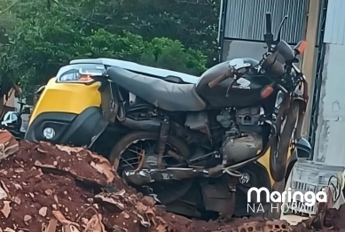 foto de Viatura da PM se envolve em acidente após perseguição de moto em fuga