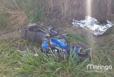 foto de Homem que conduzia a moto com placa de Maringá morre em acidente na BR-376